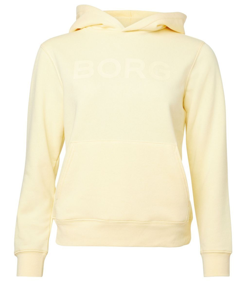Женская Кофта теннисная Björn Borg Logo Hoodie - light yellow