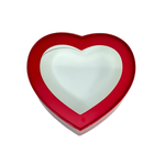 Упаковка Шайба - сердце красная 21х18см, высота 3,5 см