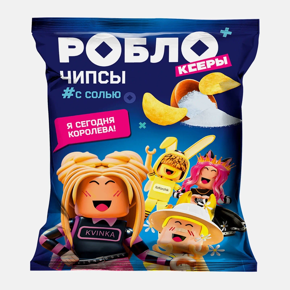 Чипсы Роблоксеры с солью 75г