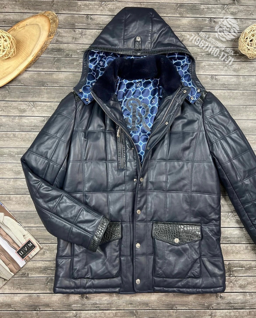 Куртка Stefano Ricci со вставками из кожи крокодила