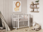 Кроватка детская Incanto Nova Lux c наклоном дна цвет серый/белый
