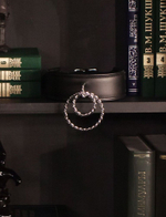 Черный ошейник Scandal из натуральной кожи с витыми стальными кольцами (Цвет: черный)