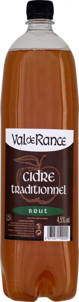 Сидр Валь Де Ранс Традиционный Брют / Val de Rance Traditionnel Brut 1.5л - пэт