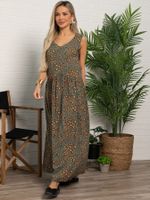 Сарафан Нерея (зеленый/лео) П15605-1М LT Collection