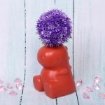 Ваза из пластика «Marlen-Улыбка» 0,5л 13*9*4,5см цвет коралловый