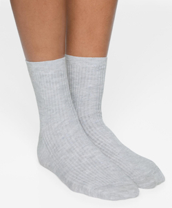 Oysho 5 пар хлопковых классических носков, серый