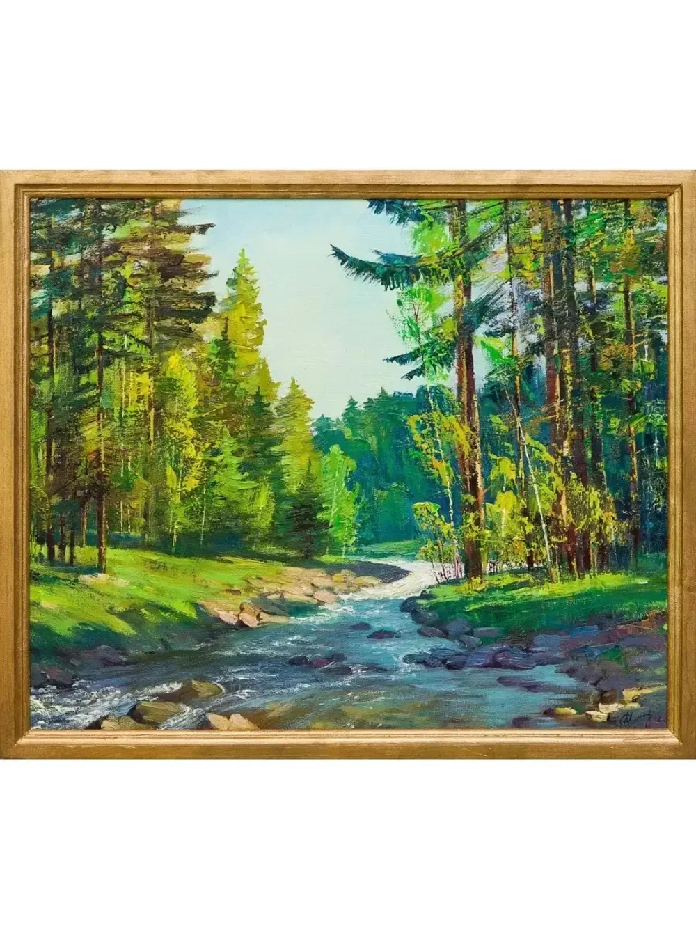 Картина маслом Быстрая река Алексеев-Мценский