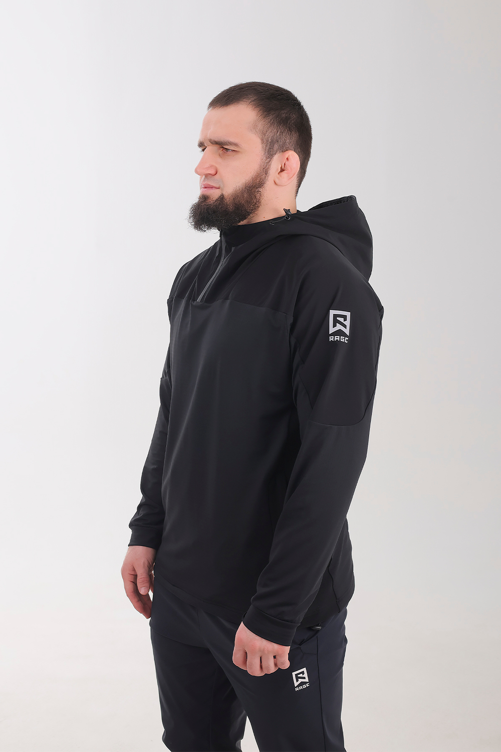 Худи спортивное с молнией Rage black арт.: HY26509