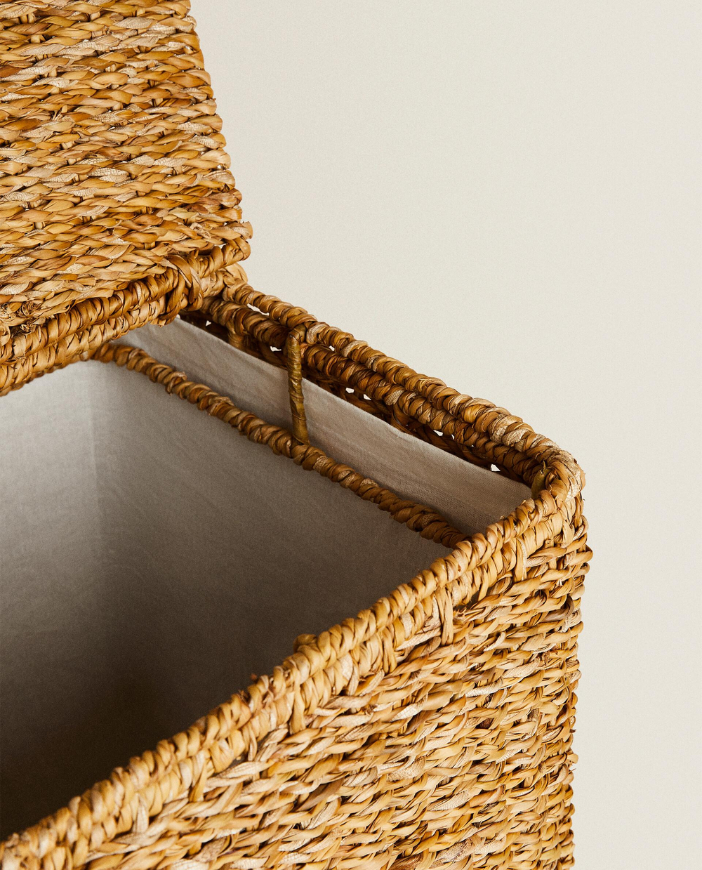 Zara Home Корзина из хлопка, цвет бежевый, 55 см