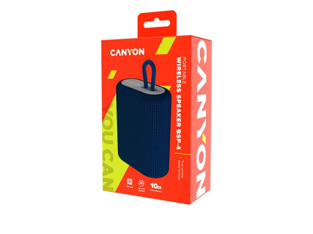 Колонка беспроводная Canyon CNE-CBTSP4BL Bluetooth Speaker BT V5