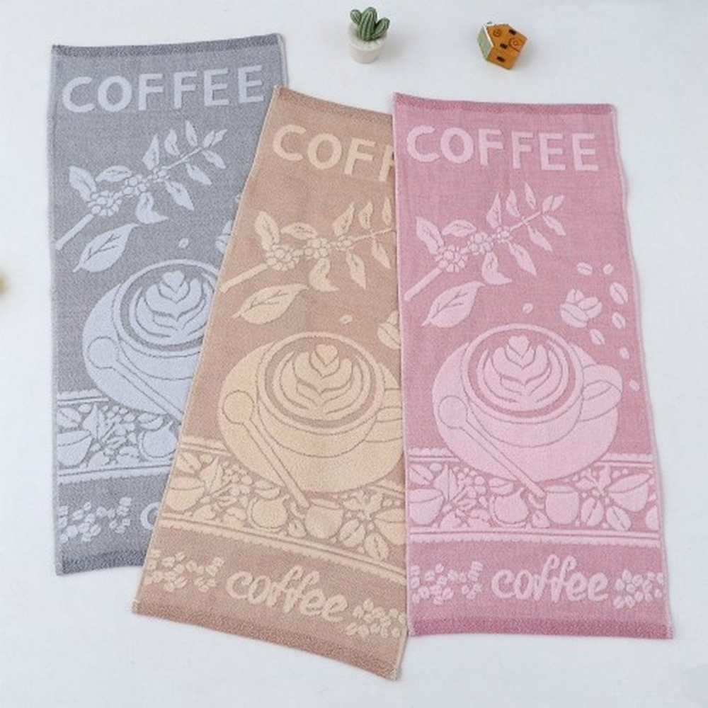 Полотенце кухонное махра-хлопок "COFFEE-1" в подарочной упаковке, 100% хлопок, Китай.