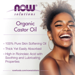 NOW Foods, Solutions, сертифицированное органическое касторовое масло, 473 мл (16 жидк. Унций)