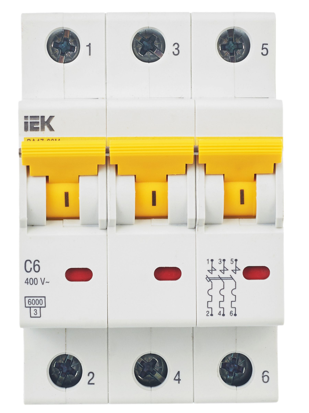 KARAT Автоматический выключатель ВА47-60M 3P C 6А 6кА IEK