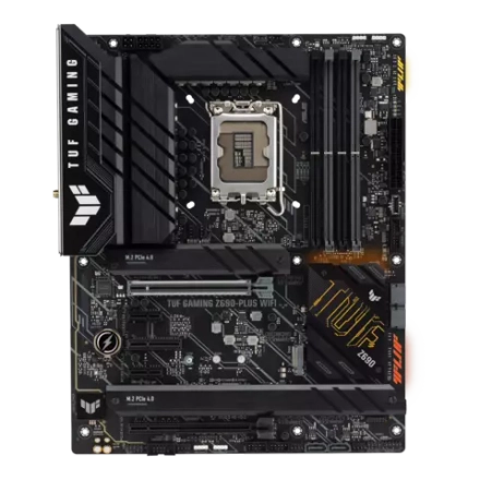 Материнская плата ASUS TUF GAMING Z690-PLUS WIFI, LGA1700, Z690, 4*DDR5, DP+HDMI, CrossFireX, SATA3 + RAID, Audio, Gb LAN, USB 3.2*8, USB 2.0*2, COM*1 header (w/o cable), ATX; 90MB18V0-M0EAY0