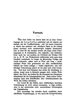 Die Attischen Nächte. Des Aulus Gellius, Volume 1 | Fritz Weiss