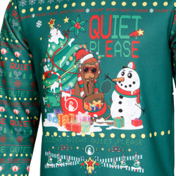 Мужская кофта теннисная Quiet Please Ugly Christmas Sweatshirt Men - Green, Multicoloured