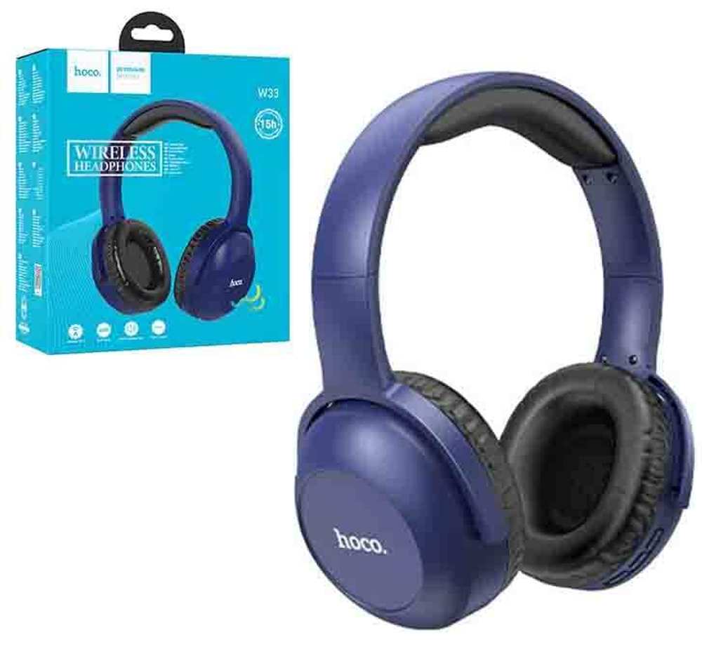 Полноразмерные Bluetooth наушники HOCO W33 (синий)