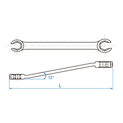 KING TONY (1306MRN) Набор разрезных ключей, 8-22 мм, чехол из теторона, 6 предметов