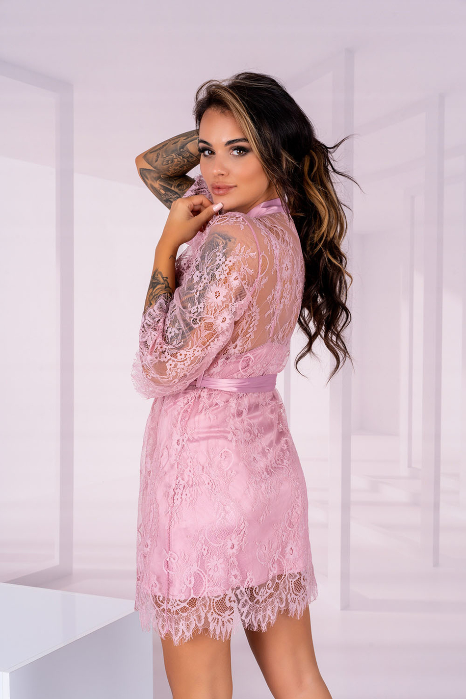 LC 90666 Sheer szlafrok