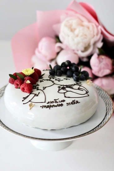 Торт влюбленные «поцелуй» №1078