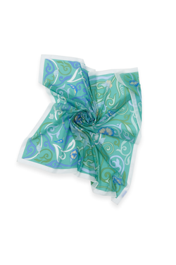 Платок шелк-хлопок 100х100 (принт 240-01)