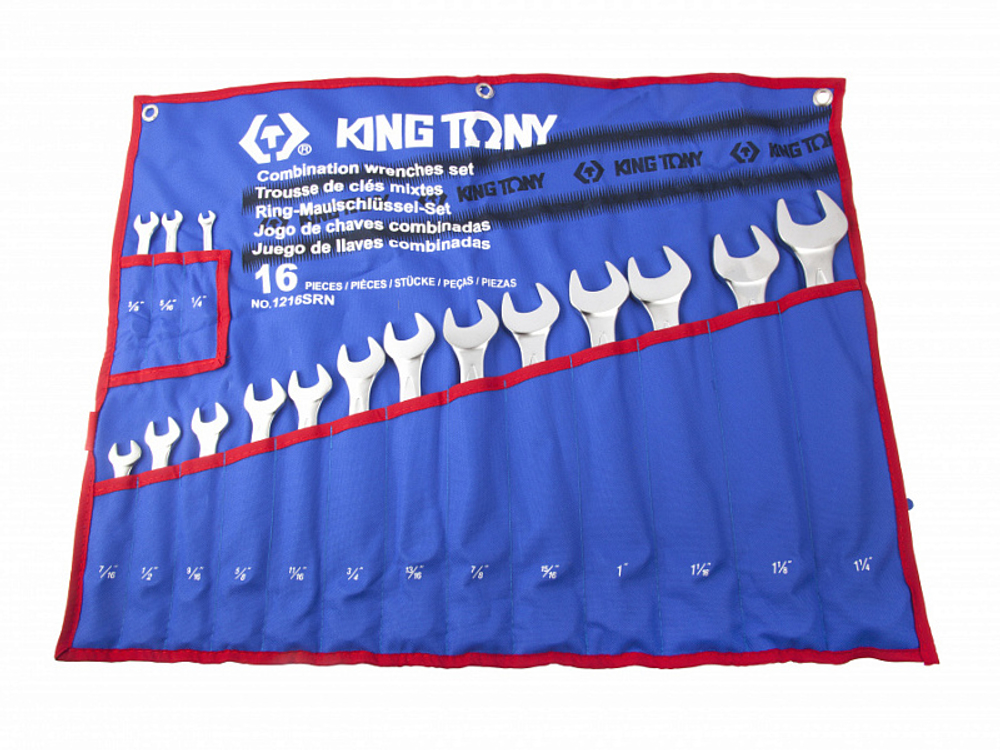 Набор комбинированных ключей, 1/4""-1&1/4"", 16 предметов