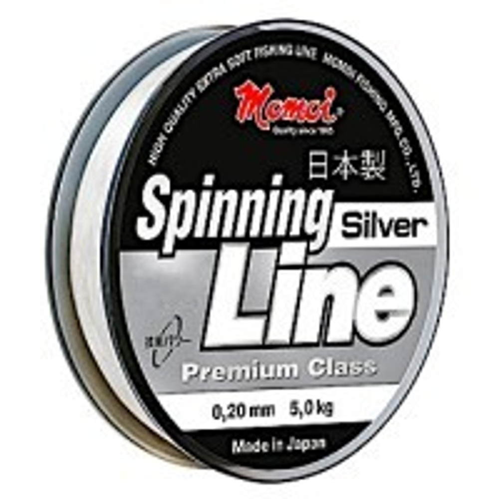 Леска Momoi Spinning Line Silver 150м 0.22мм 5.5кг Серебрянная Premium Class
