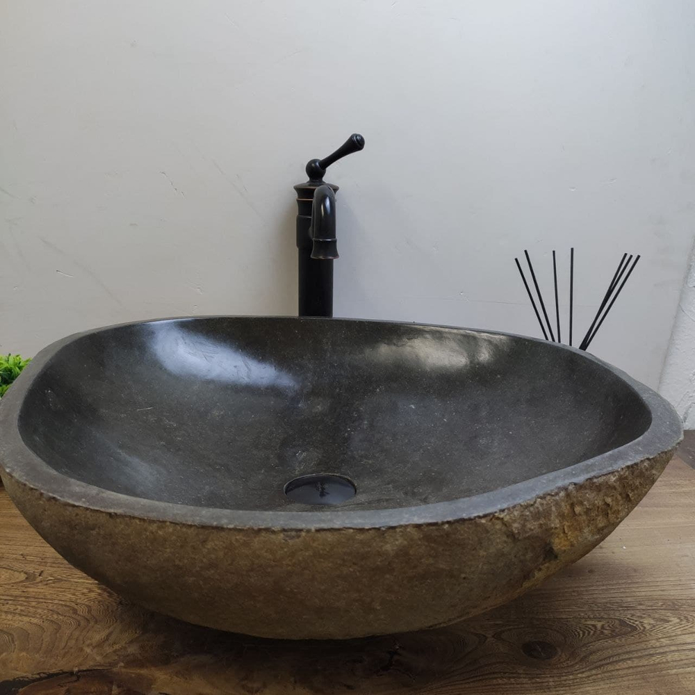 Раковина из речного камня RS-61163 (55*52*16)