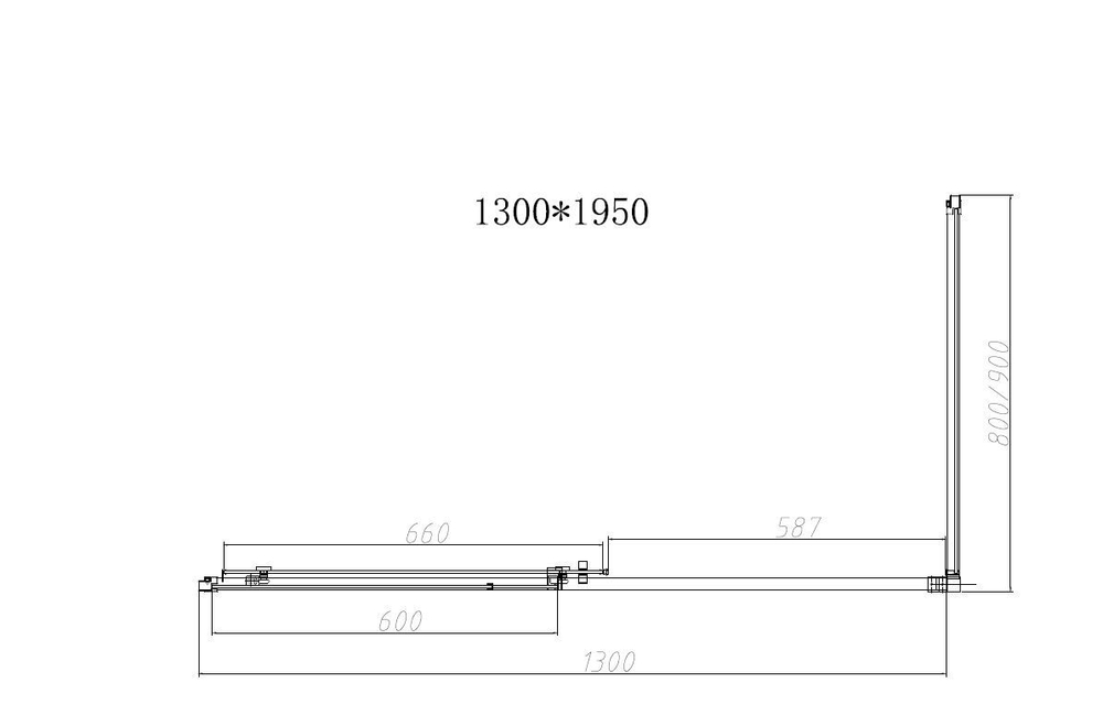 Душевой уголок Slim-N VSR-4SN8013CLGM, 1300*800, вороненая сталь, стекло прозрачное