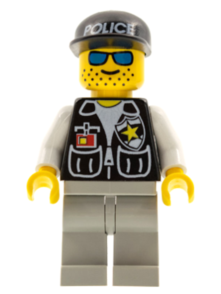Минифигурка LEGO cop008 Полицейский Шериф в кепке и очках