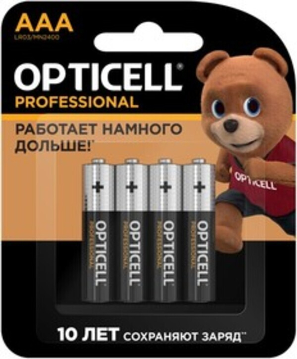 Батарейки Opticell Professional LR03 к-т 4шт 1/12/48