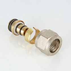 Фитинг коллекторный обжимной для металлополимерной трубы  16 (2,0) мм x 1/2"