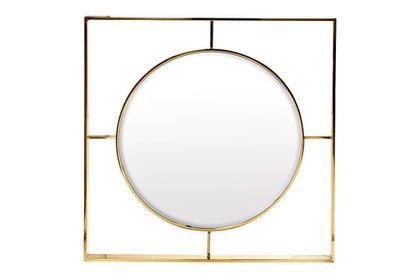 Зеркало декоративное квадратное 80x80см Garda Decor в золотой раме