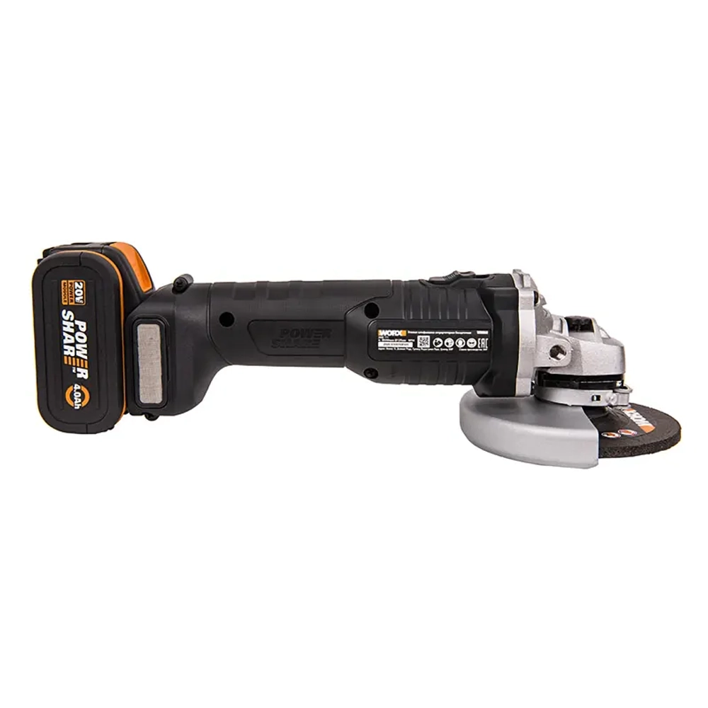 WORX WX812 аккумуляторная угловая шлифмашина (1 x 2 Ач, ЗУ)