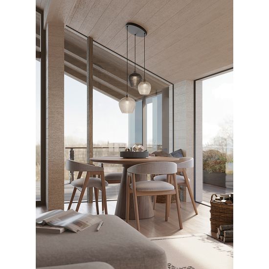 Светильник подвесной каскадный aurora, D50 см, серый/прозрачный