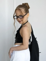 Летний топ для девочки на завязках