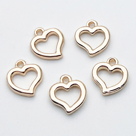 Подвеска Сердце, цвет золото, размер 9*10 мм, цена за 1 шт