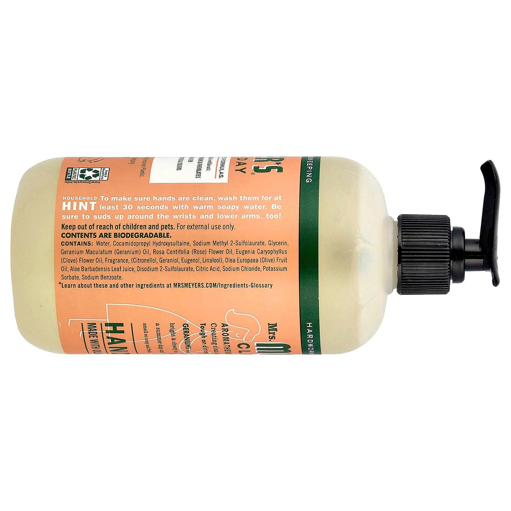 Mrs. Meyers Clean Day, Мыло для рук, с запахом герани, 370 мл (12,5 жидк. унции)