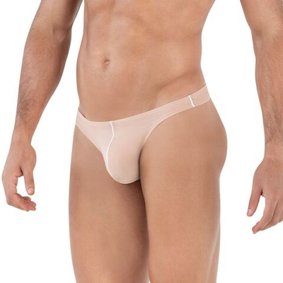 Бежевые трусы-тонги Mente Thong (Размер: M) (Цвет: бежевый)