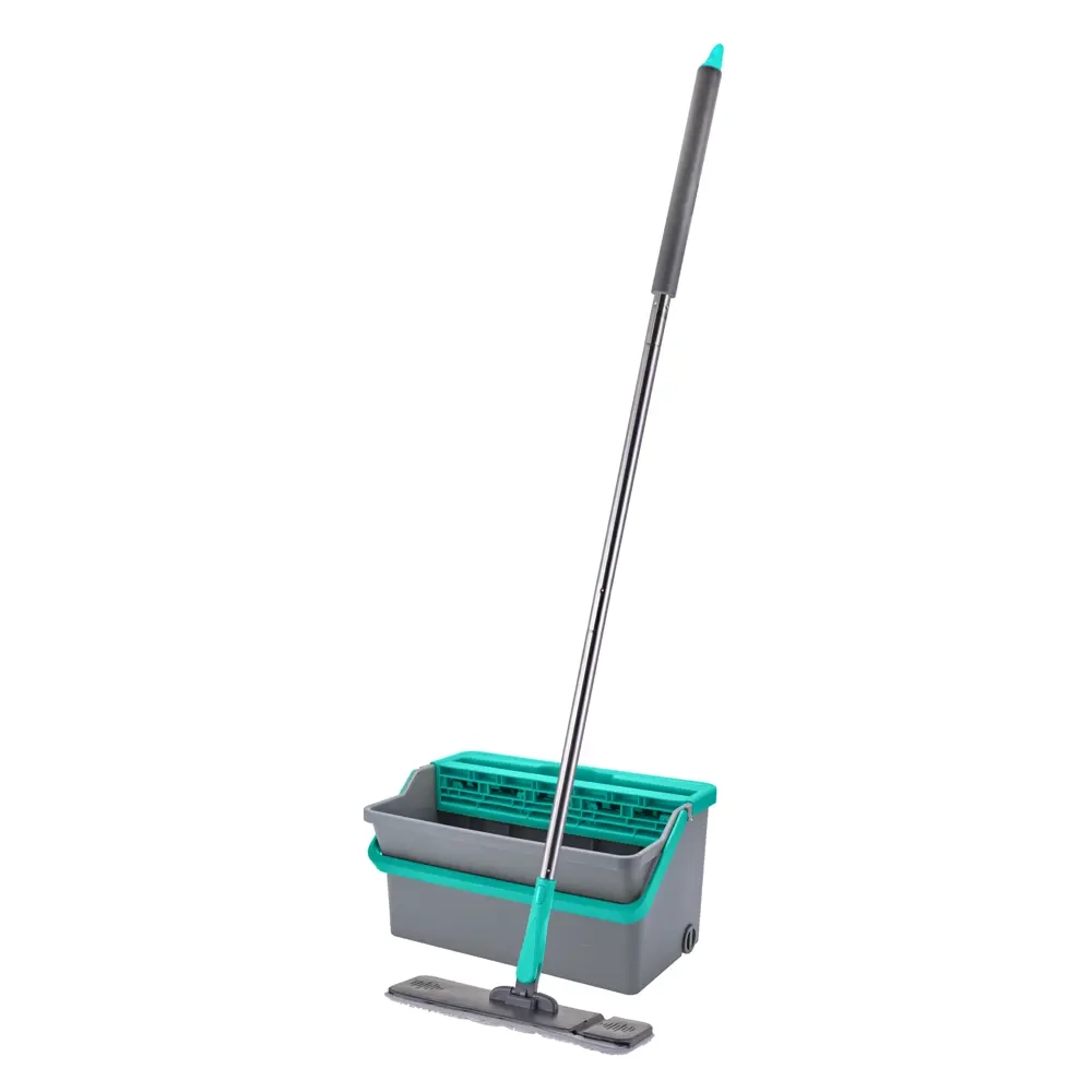 Швабра с отжимом и ведром Hitt Perfect, ведро для мытья полов 4 л, насадка на швабру микрофибра
