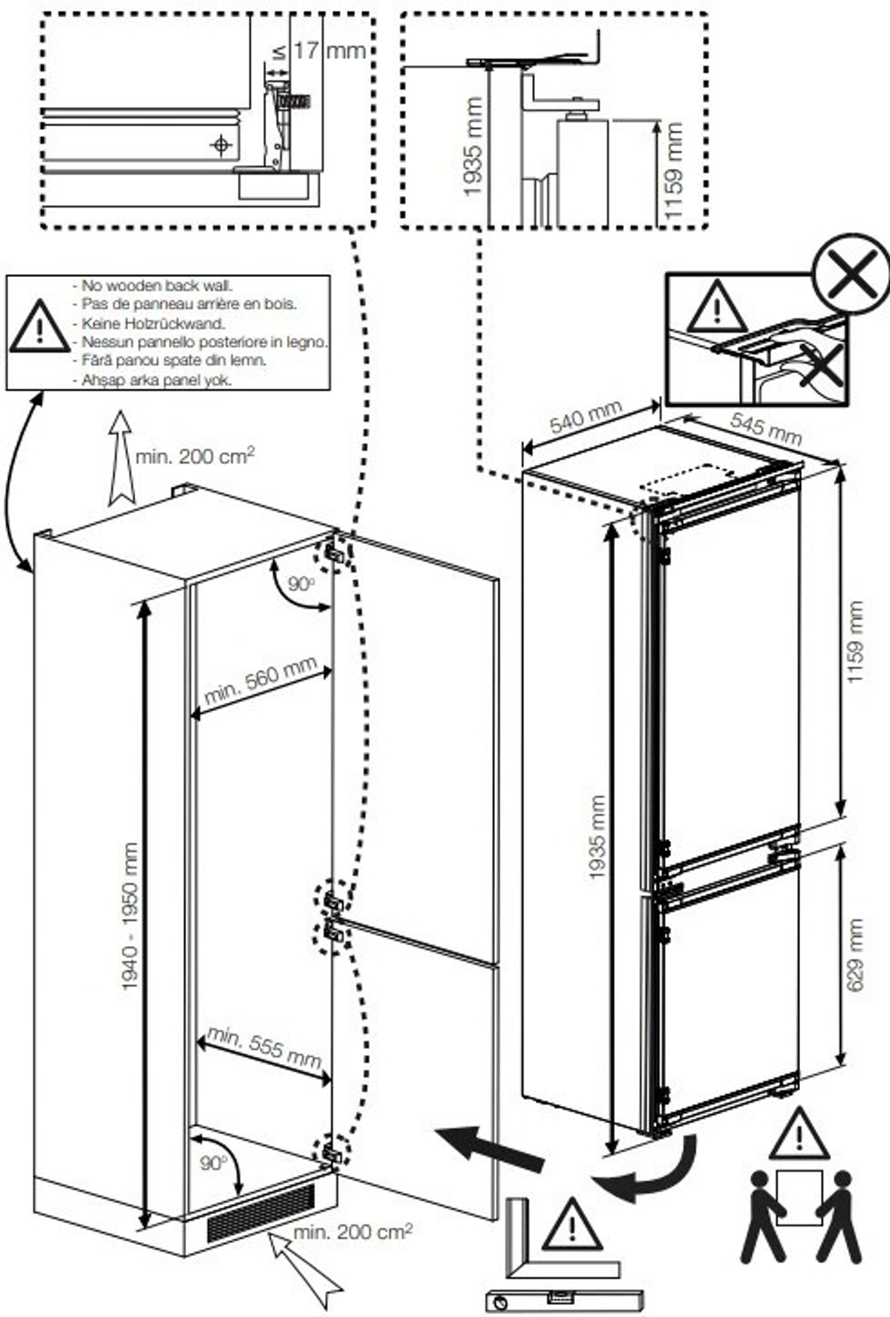 Встраиваемый холодильник Hotpoint HBH 20 869891800050