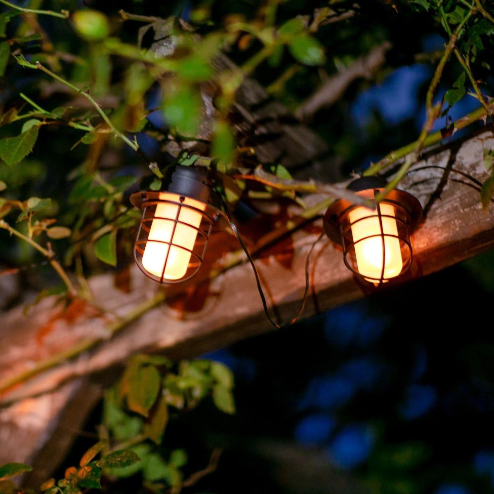 USL-S-121-PT2500 LANTERNS Садовая гирлянда на солнечной батарее Фонарики. 60 светодиодов. Эффект пламени. 1xАА Ni-Mh аккумулятор в-к. IP44. TM Uniel