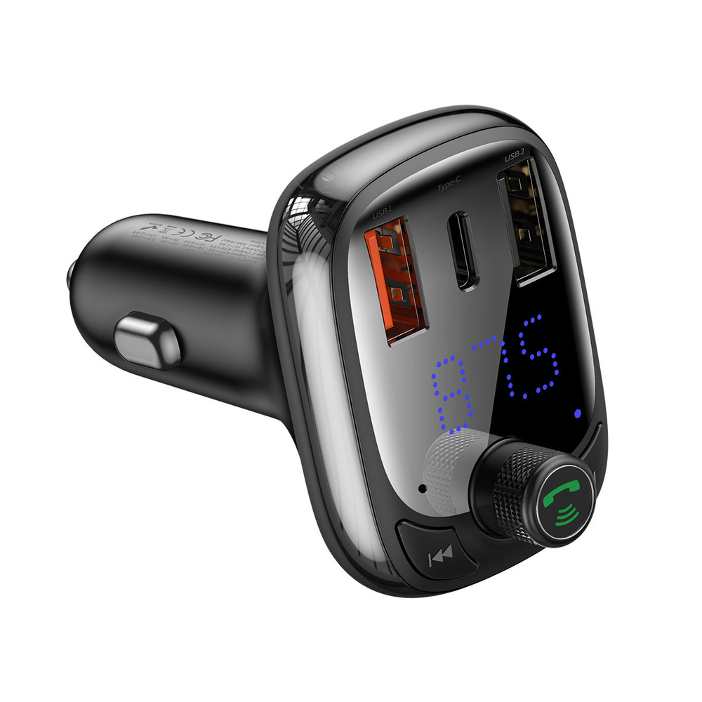 M-трансмиттер + Автомобильная зарядка Baseus T Typed S-13 Wireless MP3 Car Charger (PPS Quick Charger)