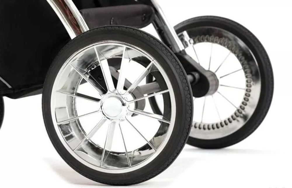Коляска с выдвижной ручкой Luxmom 770, автолюлька /коричневый/золотая рама