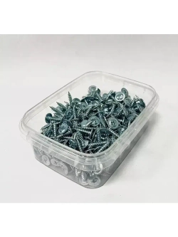 Саморез по металлу с прессшайбой острый 4,2х16 (200 шт), контейнер