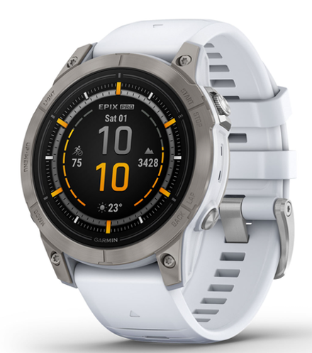 Часы Garmin Epix Pro Gen 2 Sapphire 47 мм Stone White Titanium DLC (010-02803-21)