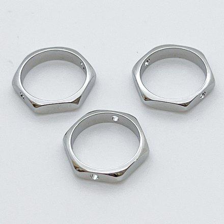 Коннектор-рамка, цвет серебро, размер 12 мм, внутренний диаметр 10 мм, цена за 1 шт