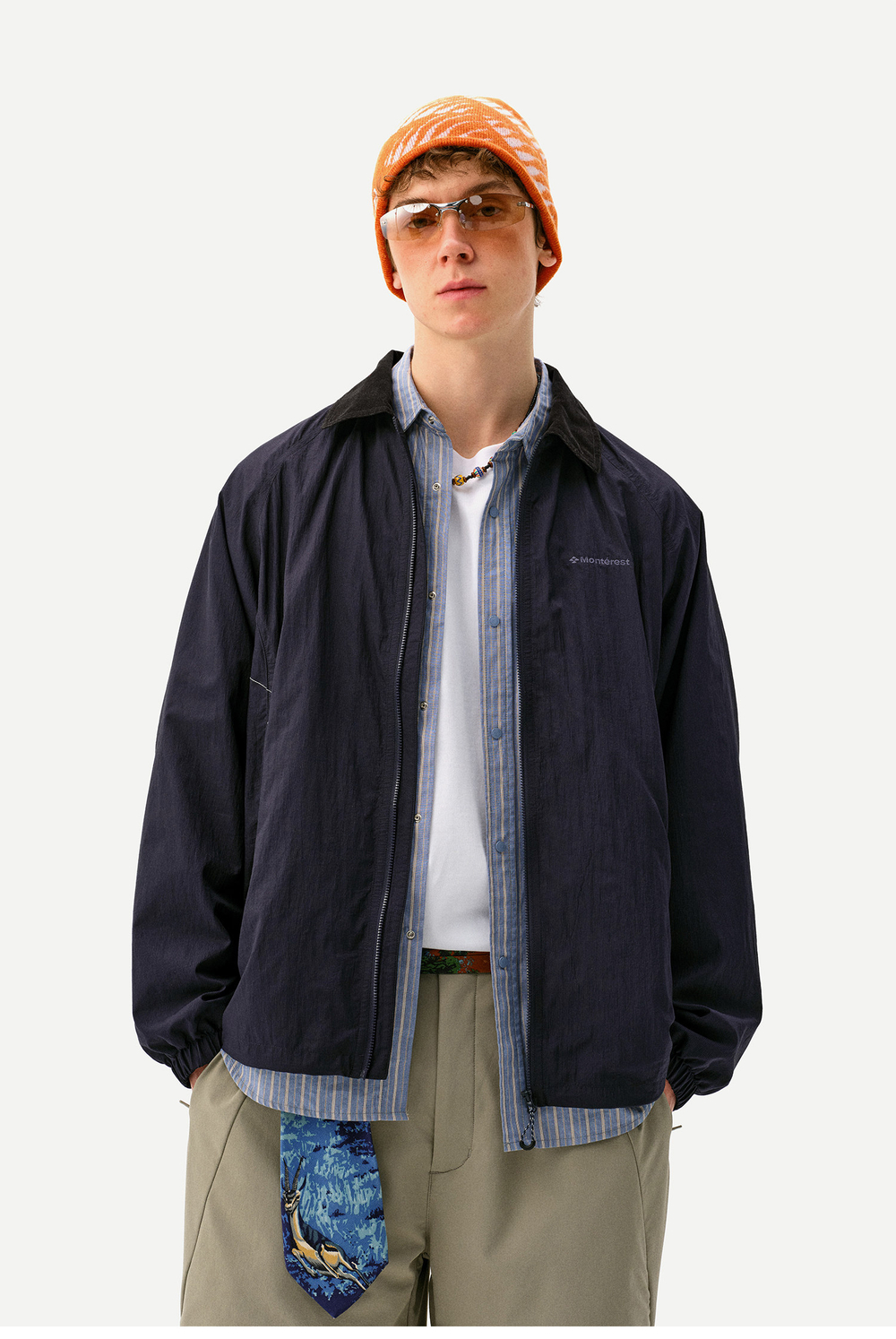 Куртка Nothomme Monterest Outdoor Water-Repellent Vintage Corduroy Lapel Loose Fit Coach Jacket