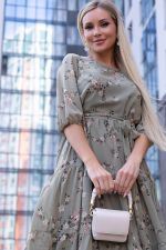 Платье "Виталина" (олива) НЬЮ П6073 LT Collection (Акция)