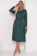 Платье с юбкой-плиссе (морская волна) Р11-2009/4 Nikol